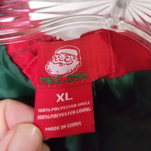 Dec. 25th Christmas Blazer Novelty Reindeer Tree Candy Canes Holiday Party XL - Picture 4 of 7